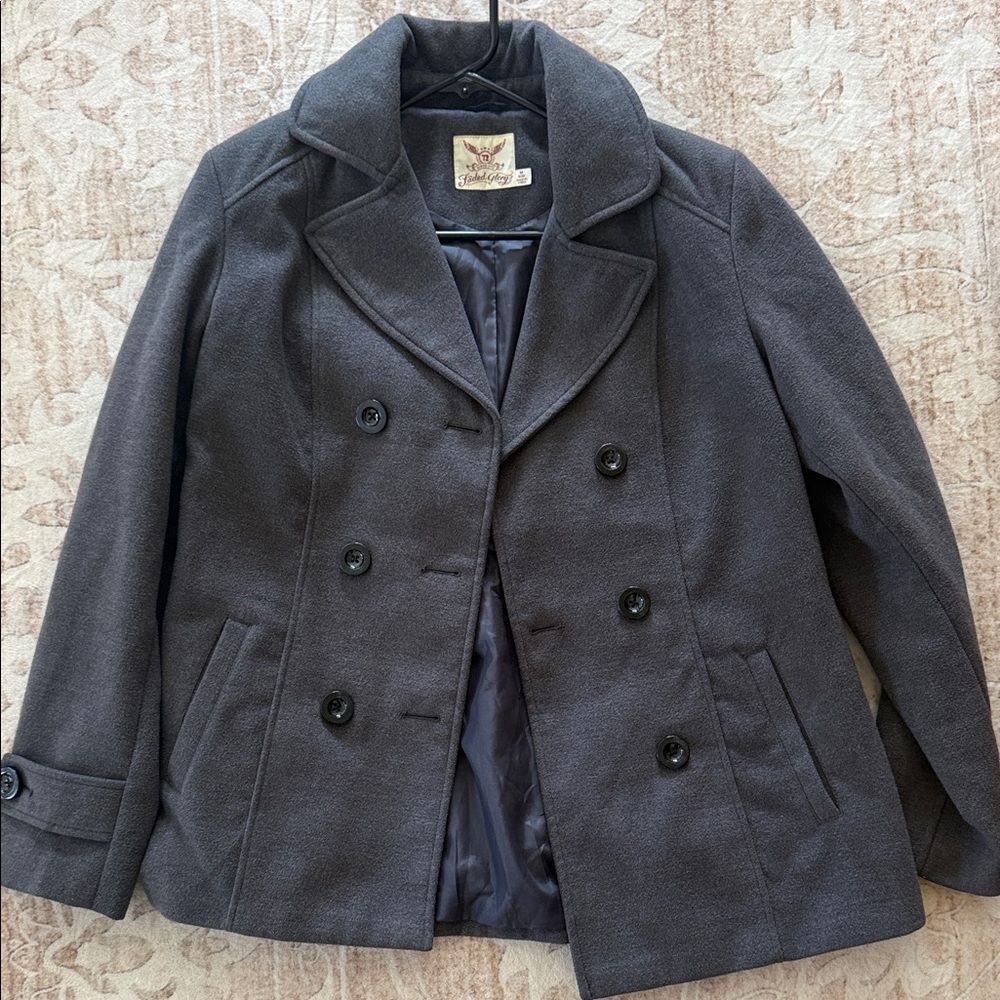 Faded Glory Gray Pea Coat